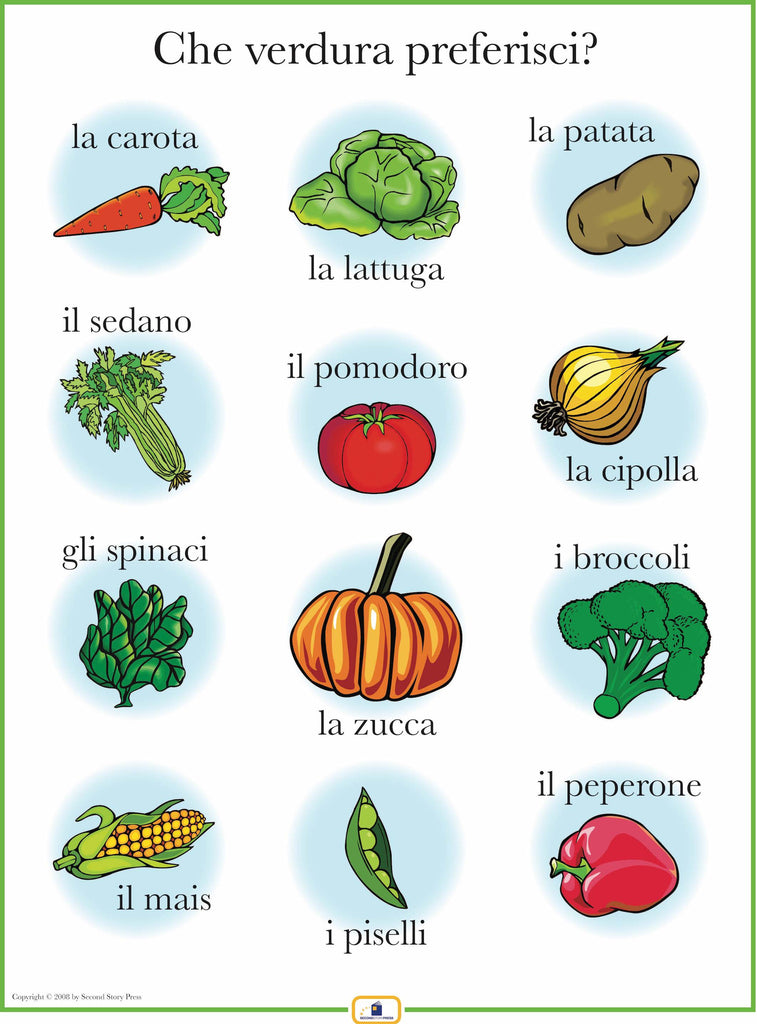 Italian Vegetables Poster